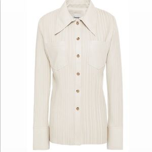 Nanushka Blain pleated vegan shirt (SZ Large)